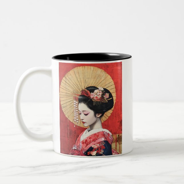 Tasse 2 Couleurs Japanese painting style GEISYA MAG05 (Gauche)