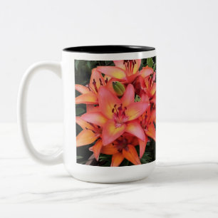 Tasse 2 Couleurs Jardin aux couleurs de corail artistique Lilies