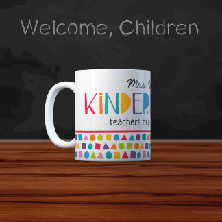 Tasse 2 Couleurs Jardin d'enfants personnalisé enseignant Crayons c