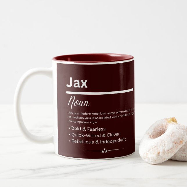 Tasse 2 Couleurs Jax Personalized Name (Avec donut)