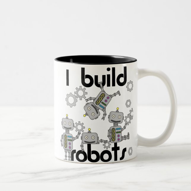 Tasse 2 Couleurs Je construis des robots (Droit)