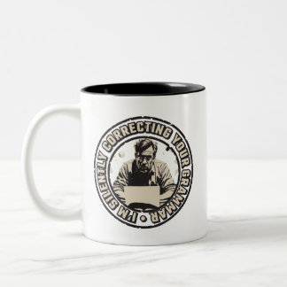 Tasse 2 Couleurs Je corrige silencieusement votre grammaire