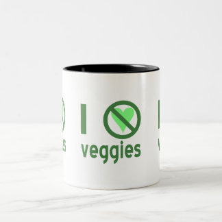 Tasse 2 Couleurs Je déteste les légumes Pas d'amour
