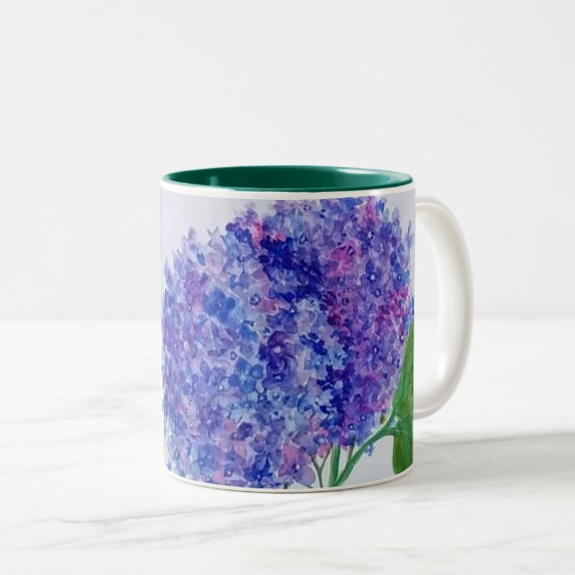 Tasse 2 Couleurs Je dois avoir des fleurs, du café, du thé (Devant droit)