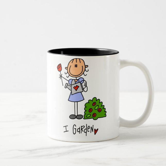 Tasse 2 Couleurs Je fais du jardinage (Droit)
