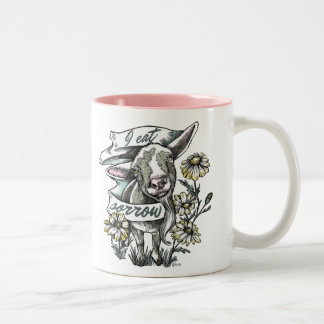 Tasse 2 Couleurs Je Mange Chagrin : Bonne chèvre et marguerites
