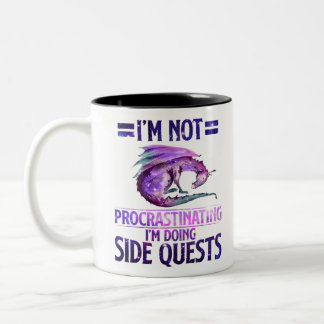Tasse 2 Couleurs Je ne fais pas de procrastination Je fais des quêt