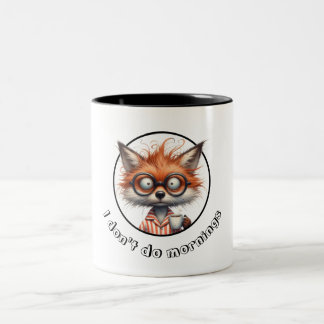 Tasse 2 Couleurs Je ne fais pas les matins Renard