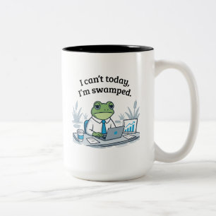 Tasse 2 Couleurs Je ne peux pas aujourd'hui, je suis débordé Drôle 