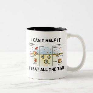 Tasse 2 Couleurs Je ne peux pas l'aider si je mange tout le temps