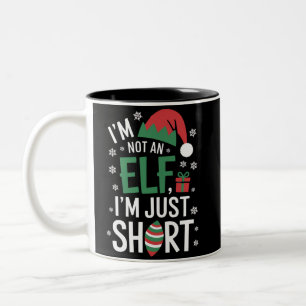 Tasse 2 Couleurs Je ne suis pas un elfe juste un court Noël drôle N