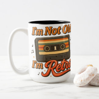 Tasse 2 Couleurs Je ne suis pas vieux, je suis rétro bande cassette