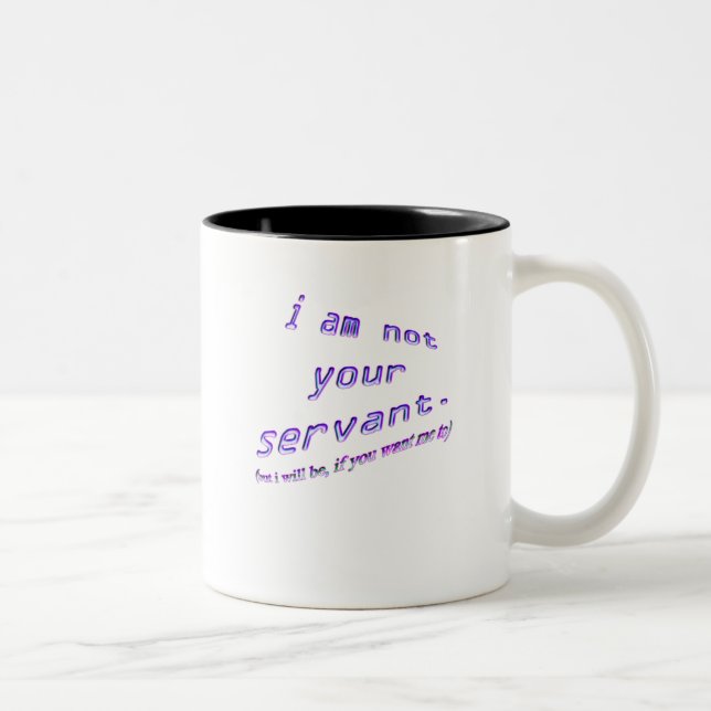 Tasse 2 Couleurs je ne suis pas votre employé (Droit)