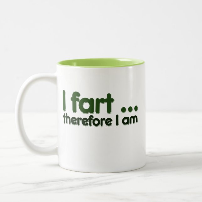 Tasse 2 Couleurs Je pète donc je suis (Gauche)