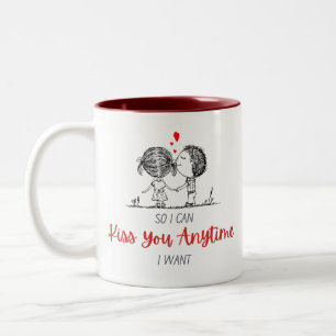 Tasse 2 Couleurs Je Peux Vous Embrasser Quand Je Veux De La Grosse 