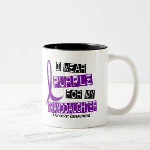 Tasse 2 Couleurs Je porte le pourpre pour ma épilepsie de la
