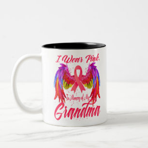 Tasse 2 Couleurs Je Porte Le Rose En Mémoire De Mon Grand-Mère Canc