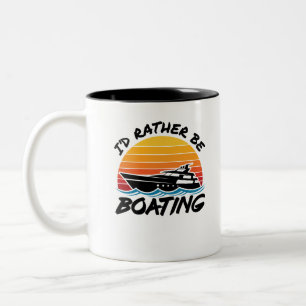 Tasse 2 Couleurs Je préférerais être Bateau Capitaine Yachting Yach