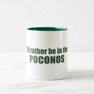 Tasse 2 Couleurs Je préférerais être dans les Poconos