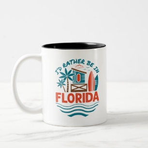 Tasse 2 Couleurs Je préférerais être en Floride