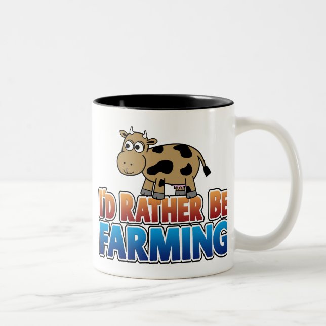 Tasse 2 Couleurs Je préférerais faire de l'agriculture ! (agricultu (Droit)