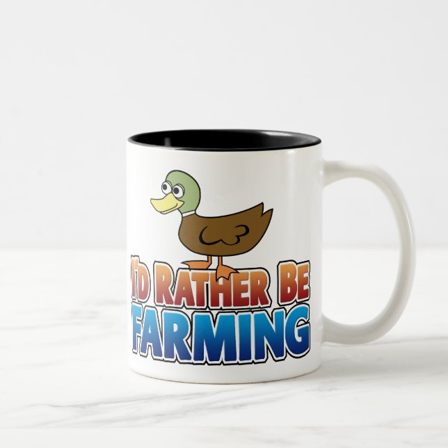 Tasse 2 Couleurs Je préférerais faire de l'agriculture ! DUCK (Virt (Droit)
