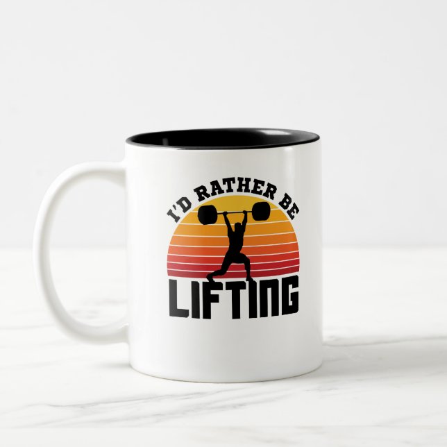 Tasse 2 Couleurs Je préférerais soulever un bodybuilder de poids (Gauche)
