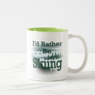 Tasse 2 Couleurs Je serais plutôt vert de ski