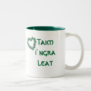 Tasse 2 Couleurs Je suis amoureux de toi (Gaelige)