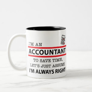Tasse 2 Couleurs Je suis comptable comptable
