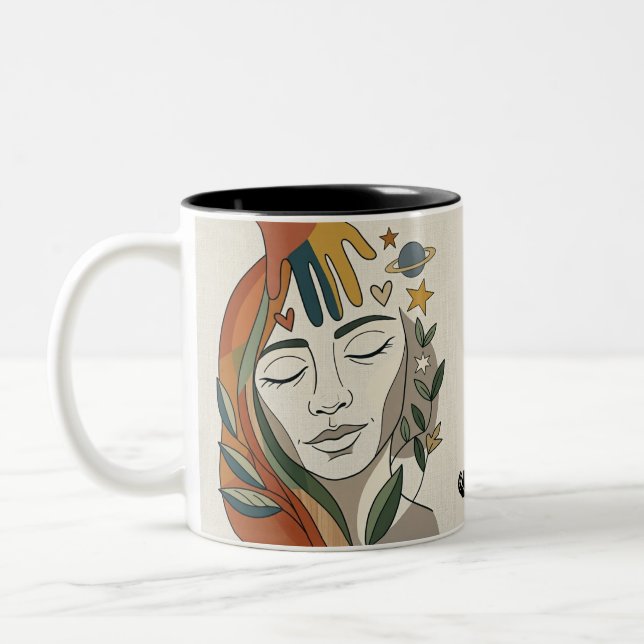 Tasse 2 Couleurs JE SUIS CRÉÉ – Main de Vie Moderne (Gauche)