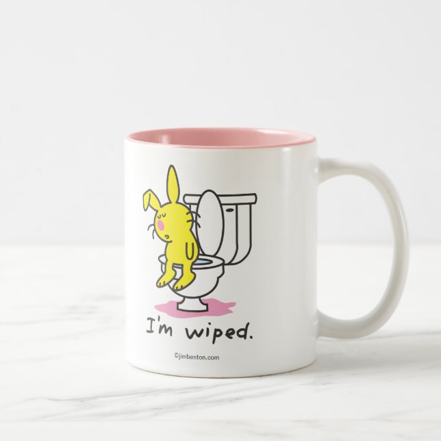 Tasse 2 Couleurs Je suis essuyé (Droit)
