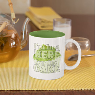 Tasse 2 Couleurs Je suis juste là pour le gâteau, le gâteau de matc