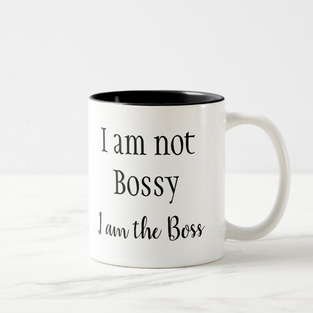 Tasse 2 Couleurs Je suis le patron ! Devis amusant (Droit)