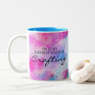 Tasse 2 Couleurs Je suis le plus heureux quand j'écris
