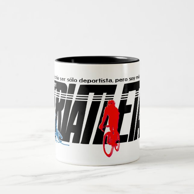Tasse 2 Couleurs Je suis triathlète (Centre)