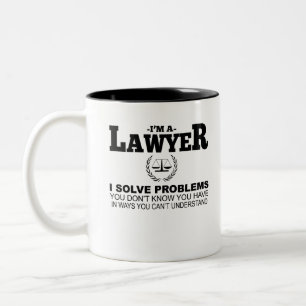 Tasse 2 Couleurs Je suis un avocat, je résouds des problèmes que tu