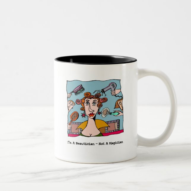 Tasse 2 Couleurs Je suis un esthéticien - pas un magicien (Droit)