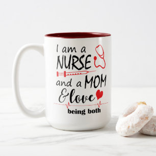 Tasse 2 Couleurs Je suis une infirmière et ma maman, le café de la 