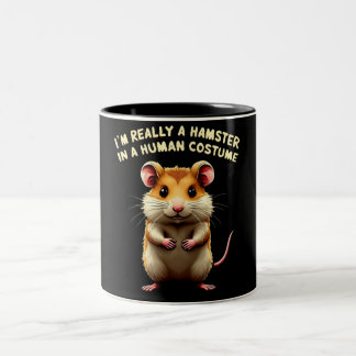 Tasse 2 Couleurs Je suis vraiment un hamster en costume humain