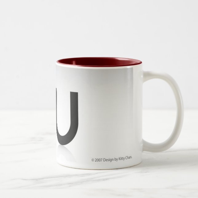 Tasse 2 Couleurs Je t'aime (Droit)
