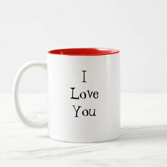 Tasse 2 Couleurs Je T'Aime.......La Plupart ! (Gauche)