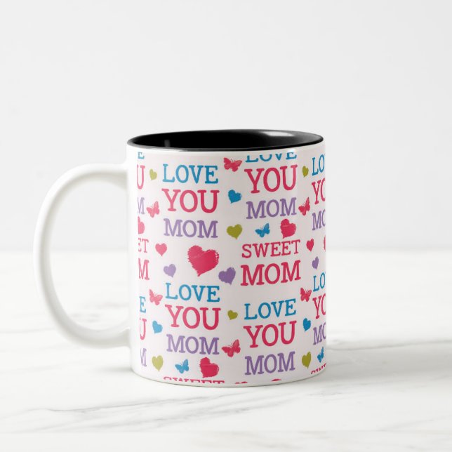 Tasse 2 Couleurs Je t'aime maman (Gauche)