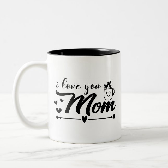 Tasse 2 Couleurs Je t'aime maman (Gauche)