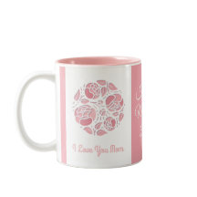 Je t'aime Maman Pink White Fête des Mères