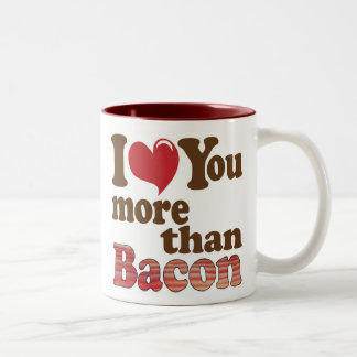 Tasse 2 Couleurs Je T'Aime Plus Que Bacon