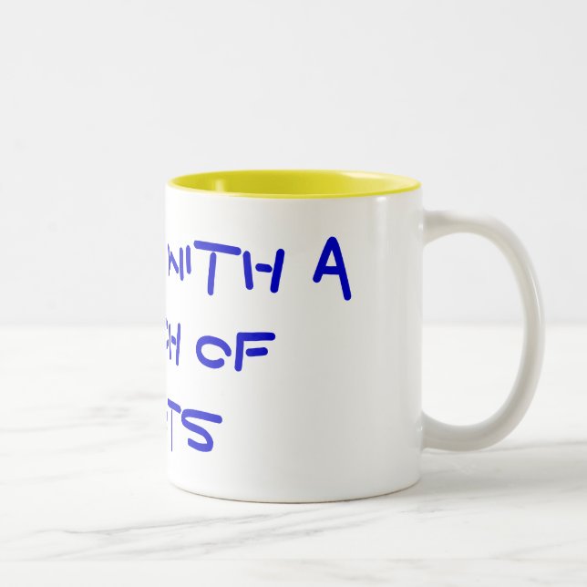 Tasse 2 Couleurs Je travaille avec un groupe d'idiots (Droit)