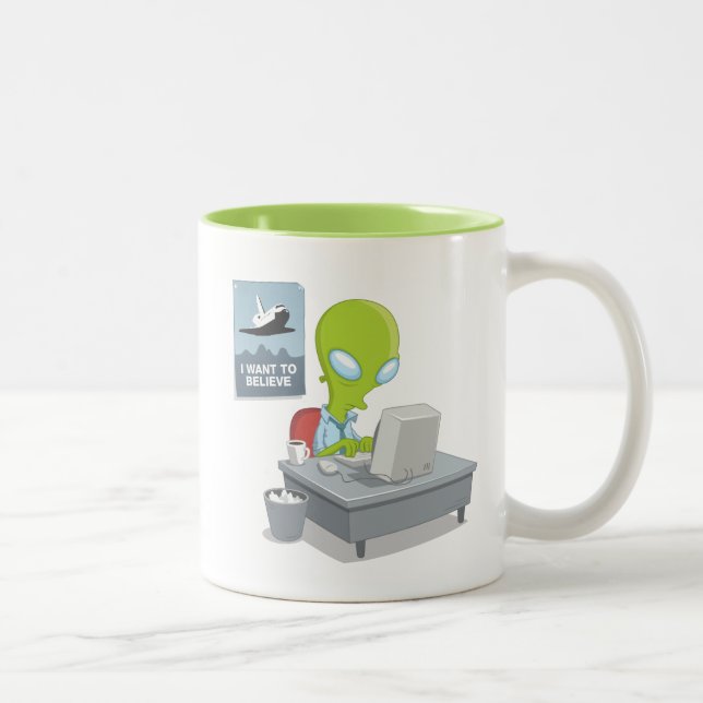 Tasse 2 Couleurs Je veux croire (Droit)
