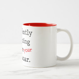 Tasse 2 Couleurs Je vous corrige silencieusement suis grammaire