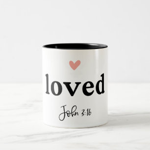 Tasse 2 Couleurs Jean aimé 3:16 Verse de la Bible